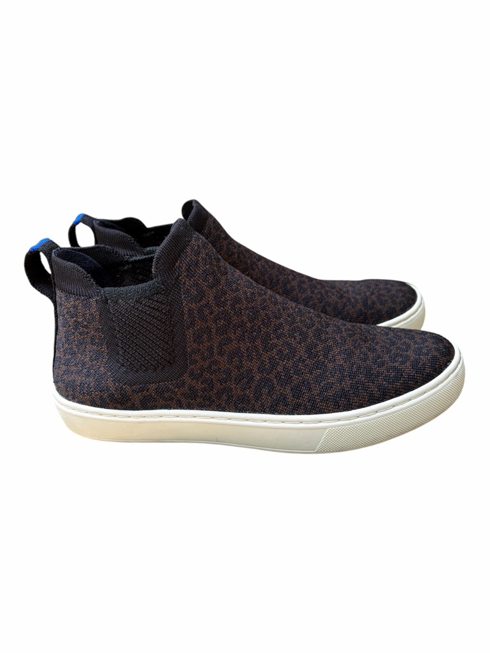 Rothy’s The Chelsea Ankle Boot Espresso Spot Leopard Print Slip On Size 7 - Picture 4 of 15
